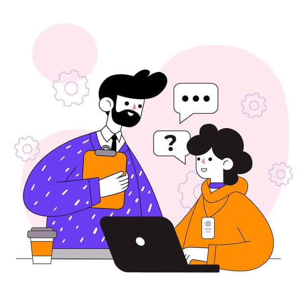 インターンシップの仕事のイラスト