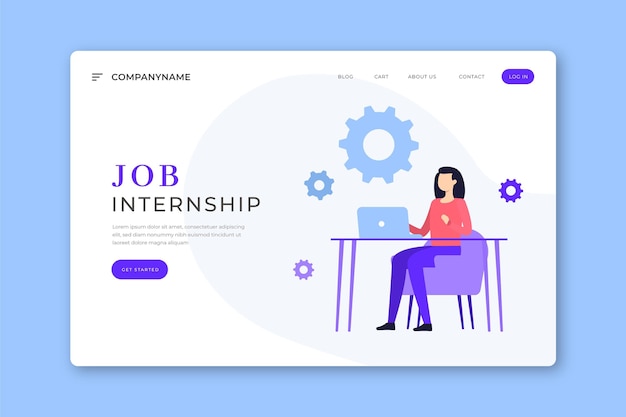 Internship job landing page