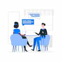 Free vector interview concept illustration