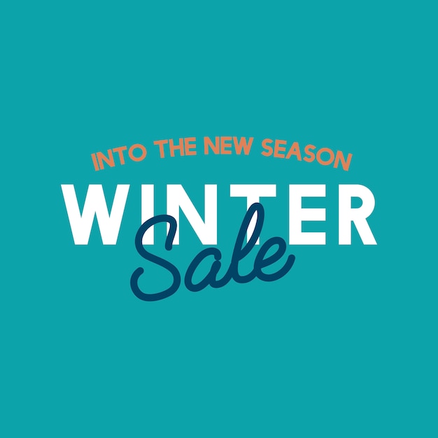 Free vector into the new season winter sale vector