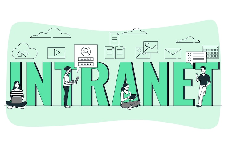 Free Vector intranet concept illustration