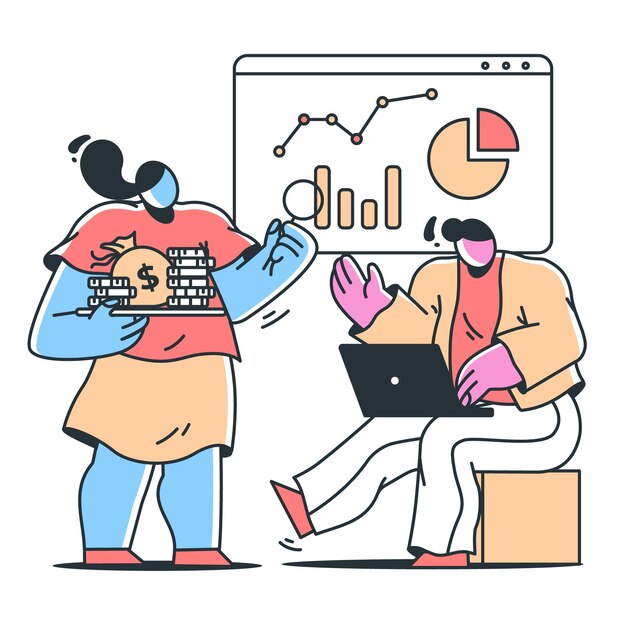 Investment data concept illustration