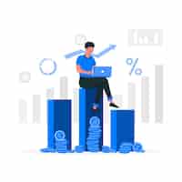 Free vector investment data concept illustration