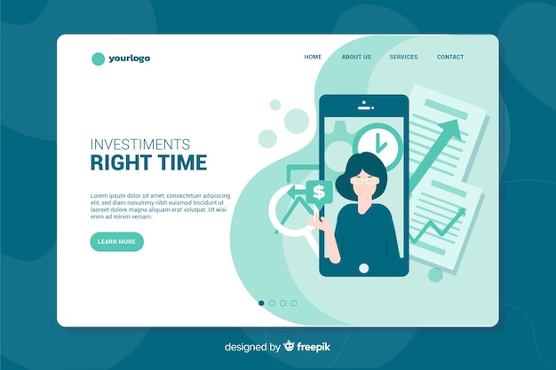 Investment landing page