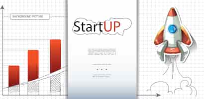 Free vector investment and startup template