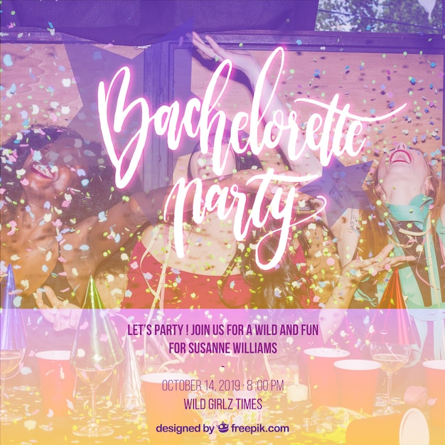 Invitation for a bachelorette party