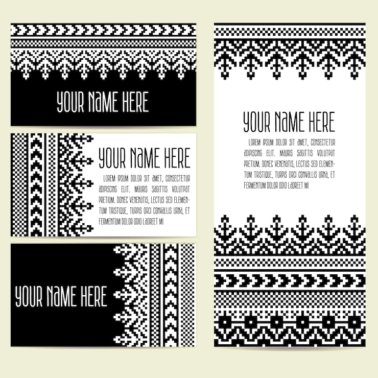 Free Vector invitation, cards with ethnic ornamental elements