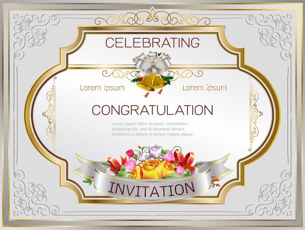 Invitation frame wedding