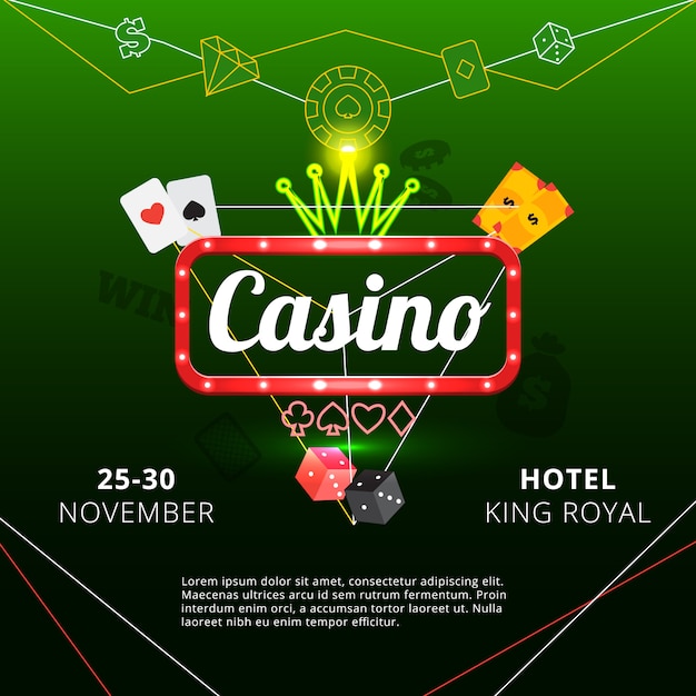 Invitation poster to hotel king royal casino