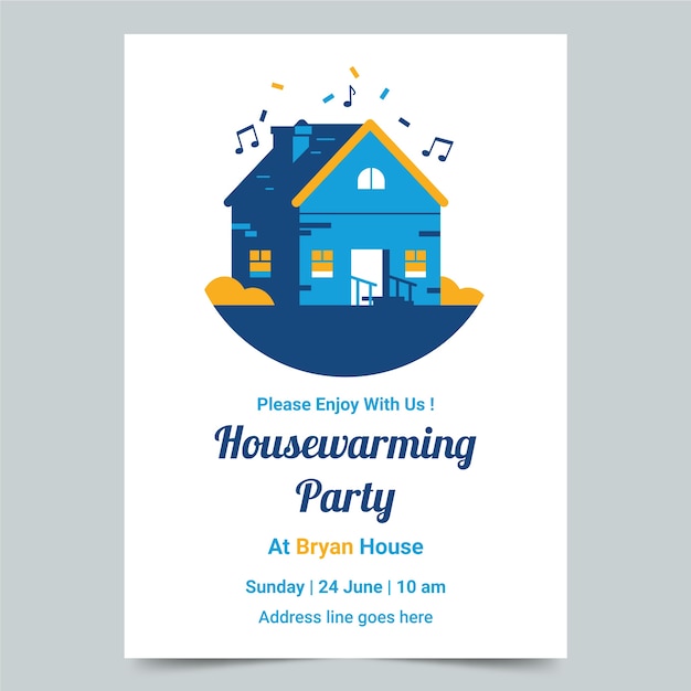 Invitation style housewarming party