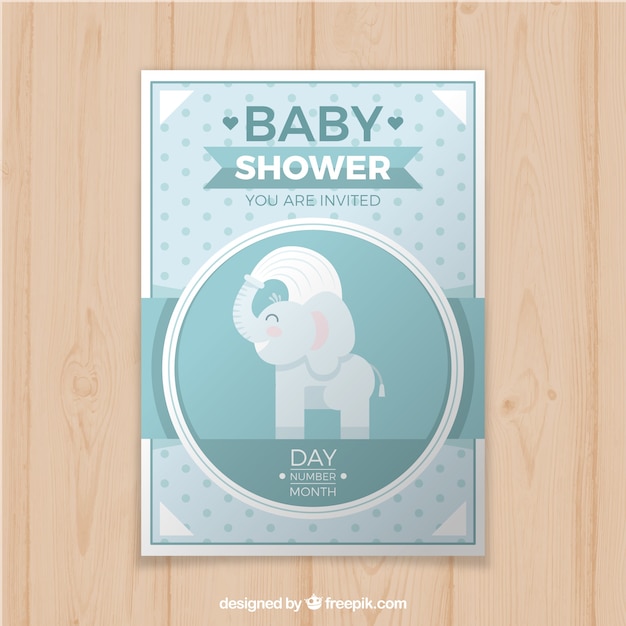 Free vector invitation template for baby shower