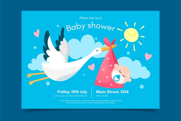 Invitation template baby shower
