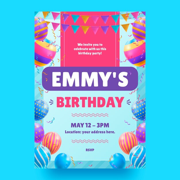 invitation template for birthday anniversary celebration