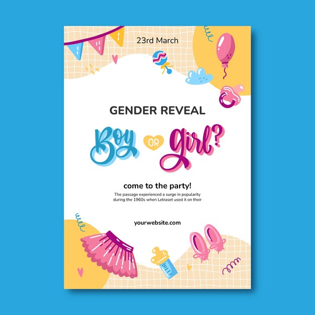 invitation template for gender reveal party