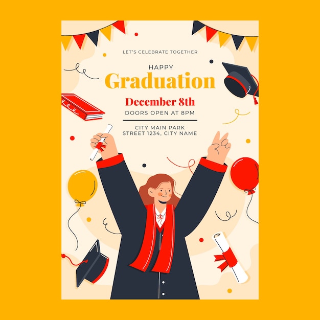 Invitation template for graduation