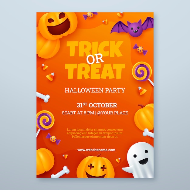 Invitation template for halloween season