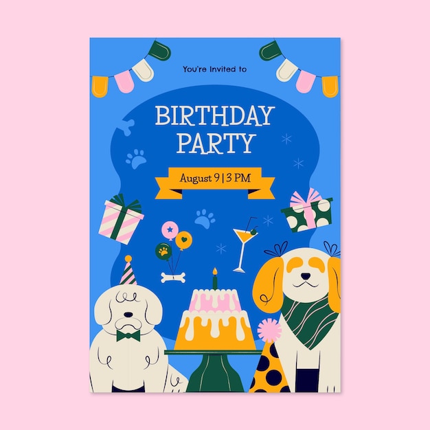 Free vector invitation template for international friendship day celebration