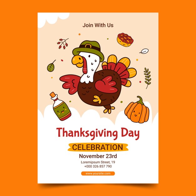 Invitation template for thanksgiving celebration