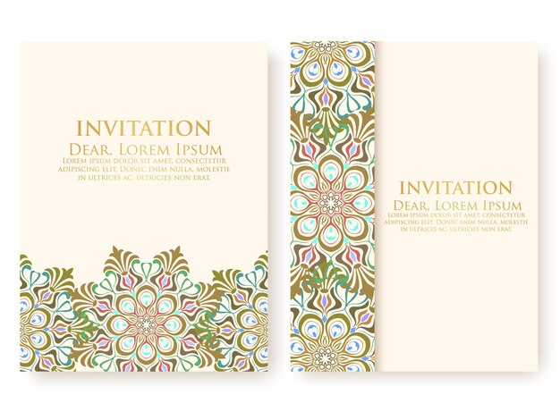 invitation template with abstract ornaments