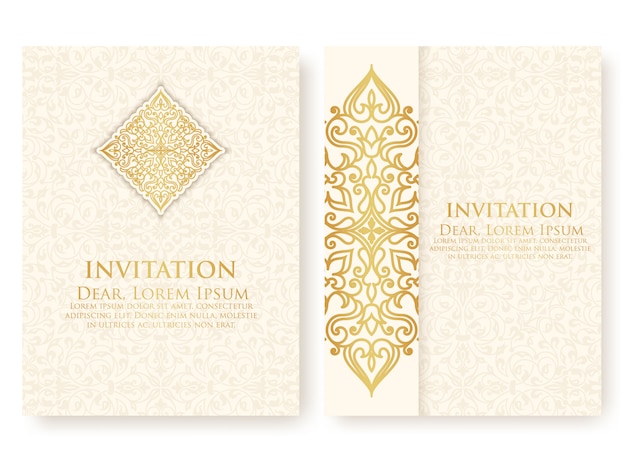 invitation template with abstract ornaments