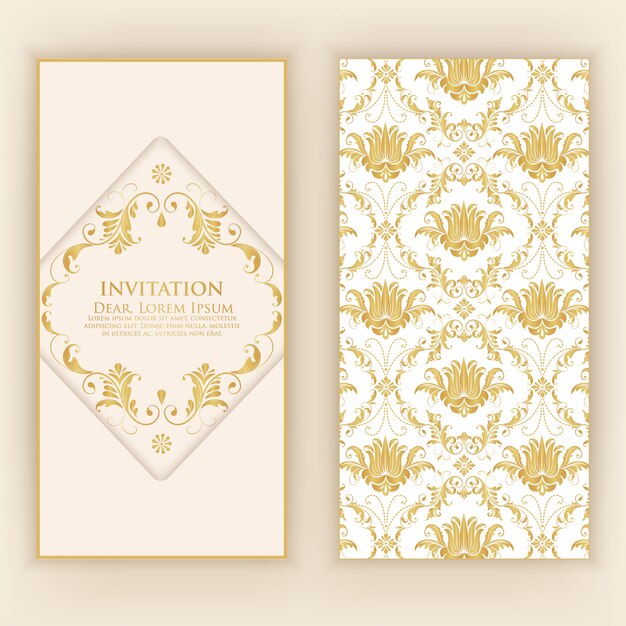 invitation template with abstract ornaments