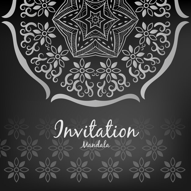 Invitation with mandala design