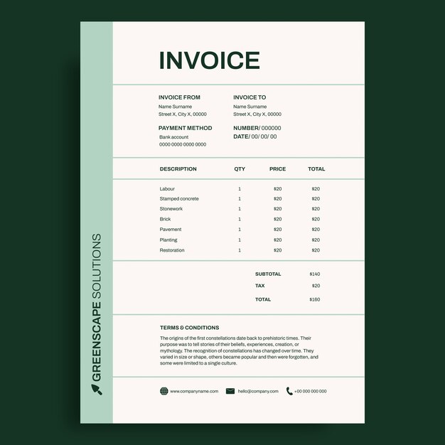 invoice template design