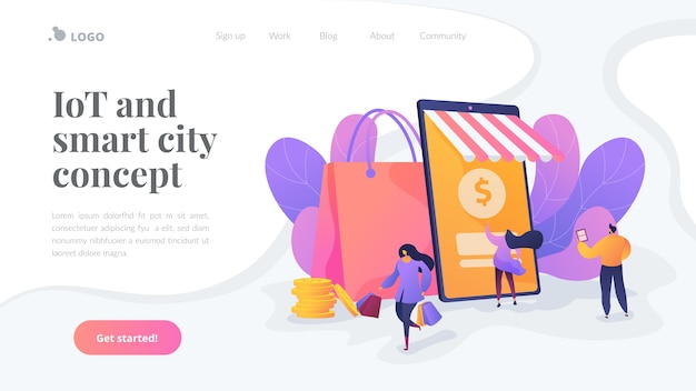 Iot and smart city landing page template