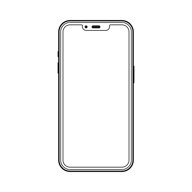 Iphone Outline для пользовательского интерфейса UX-дизайна