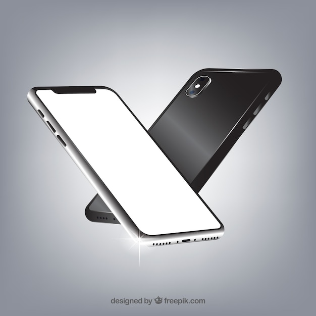 Download Free Iphone X With Different Views In Realistic Style Svg Dxf Eps Png Download Free Svg Cut Files