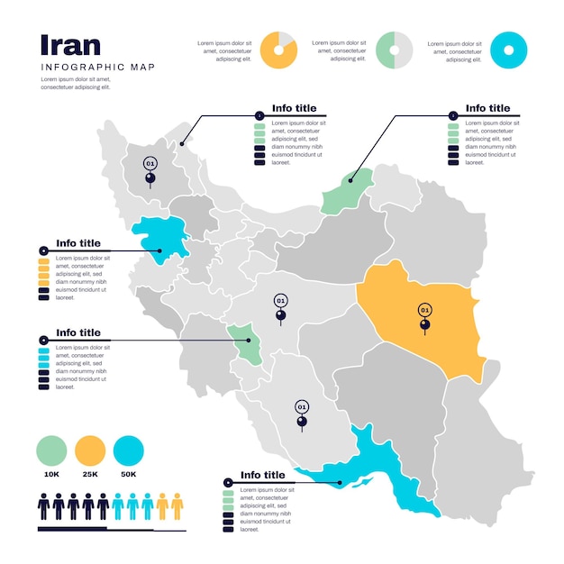 Iran map infographics
