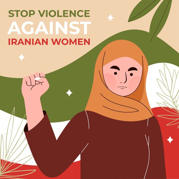Иранская женщина протестует за свободу