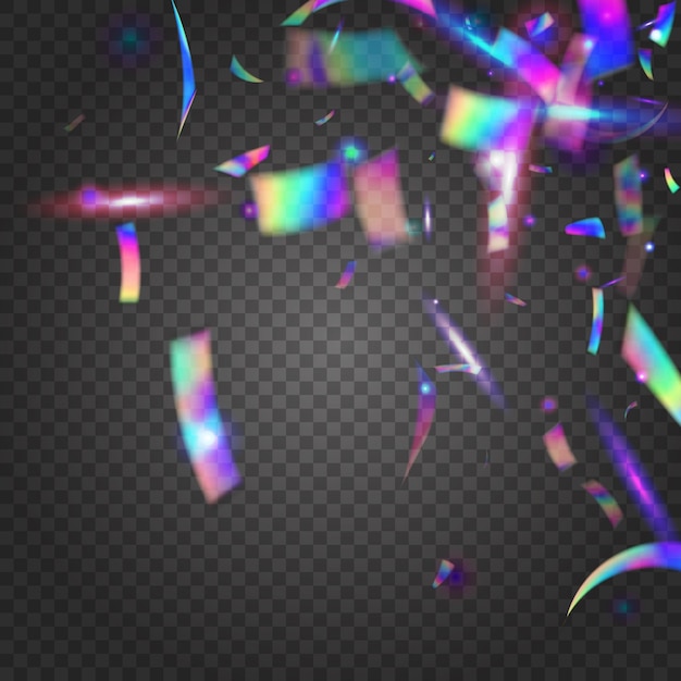 Free vector iridescent texture falling background laser flare cristal tin