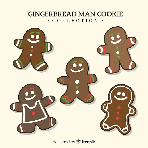 Irregular gingerbread cookies collection