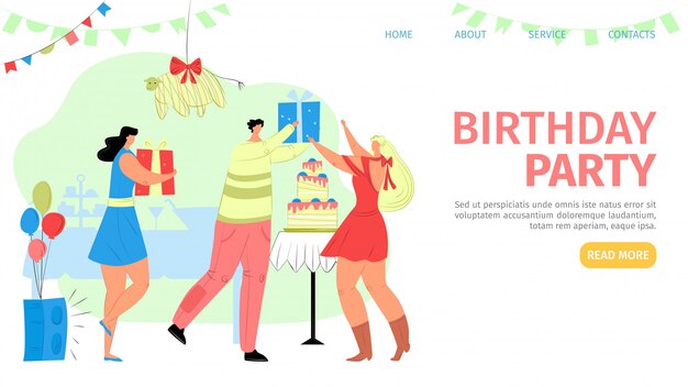ケーキタワー付きの誕生日ラベル プレミアムベクター