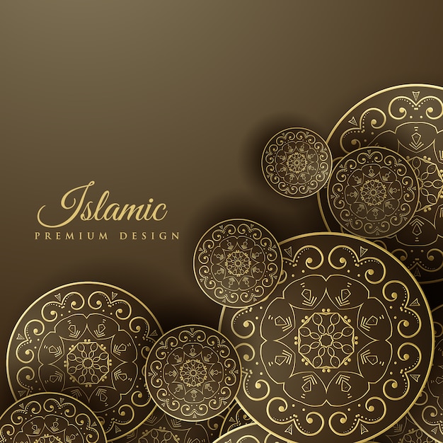 Vettore gratuito sfondo islamico con decorazione mandala