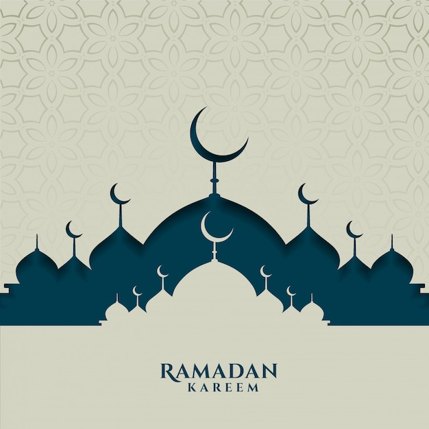 Free vector islamic festival card for ramadan kareem season