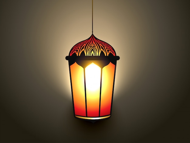 輝くイスラムのランプデザイン