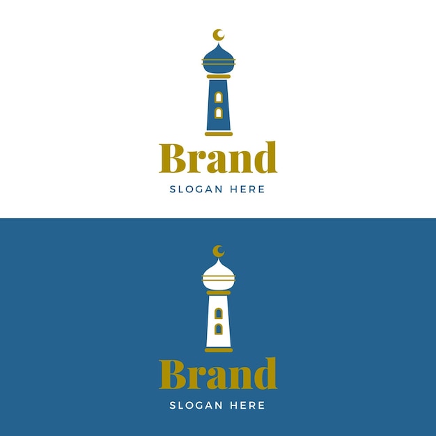 Vettore gratuito logo islamico in due colori