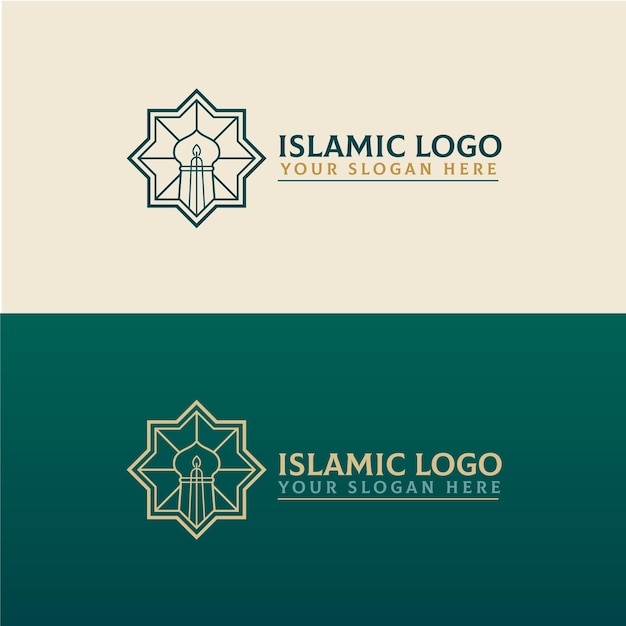 Vettore gratuito logo islamico in due colori