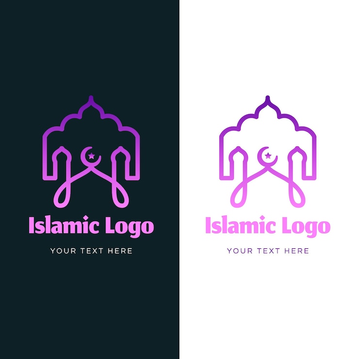 Free Vector islamic logo in two colors