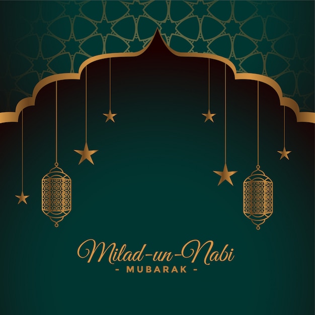 Free vector islamic milad un nabi festival card