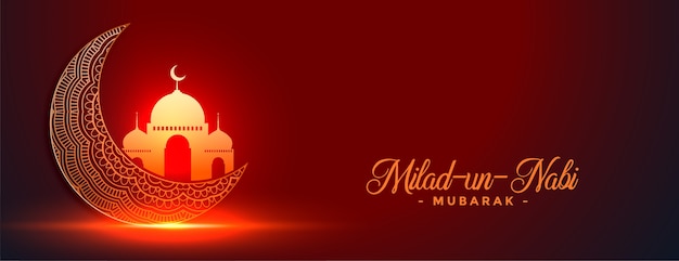 Islamic milad un nabi shiny festival banner