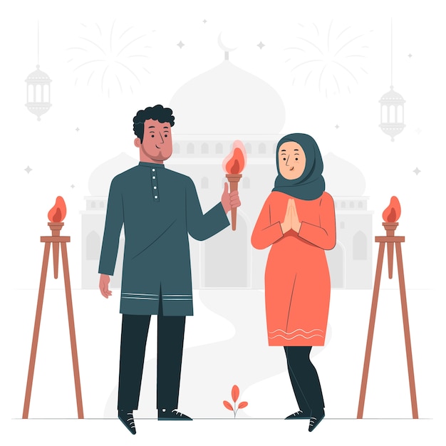 Free vector islamic new year concept illustration