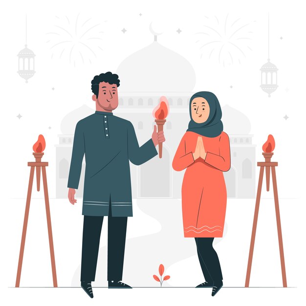 Иллюстрация концепции исламского нового года