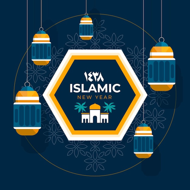 Free vector islamic new year theme