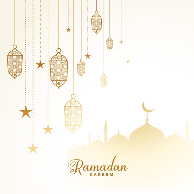 イスラムのラマダンカリームイード祭カードのデザイン