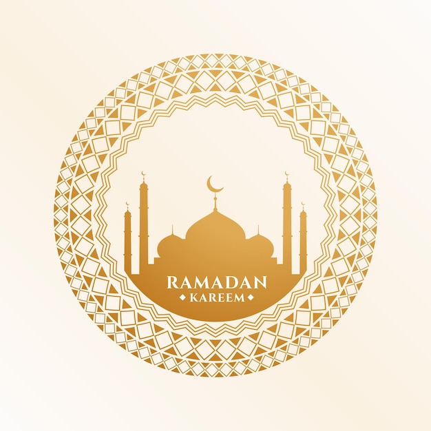 Free vector islamic ramadan kareem and eid mubarak festival greeting design