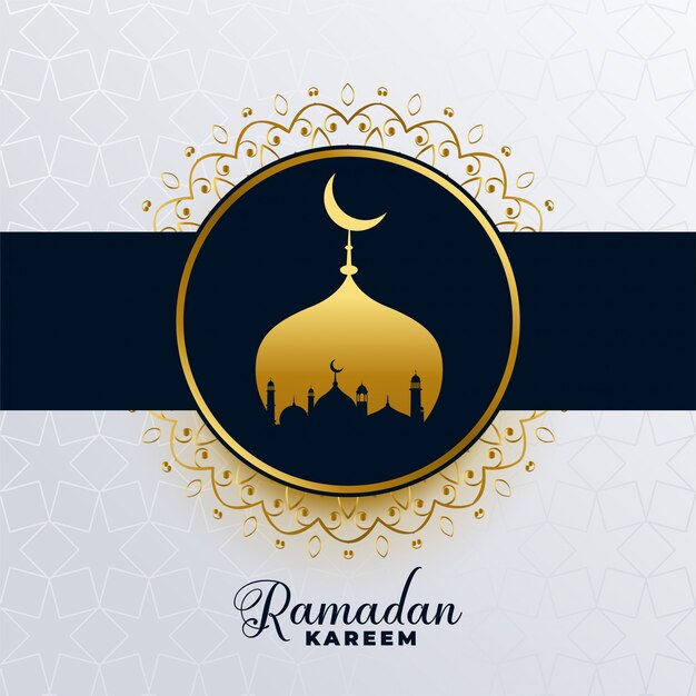 Islamic ramadan kareem golden mosque background