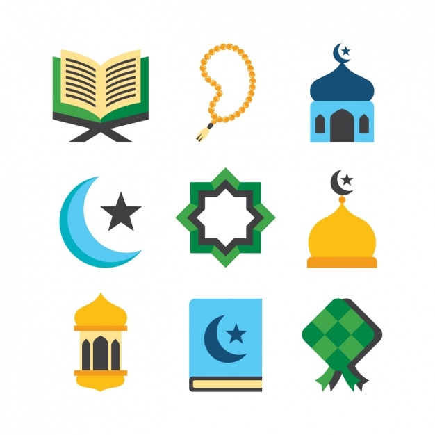 Free Vector islamic religious elements collection